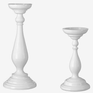 Pillar/Block Candle Holders with candles